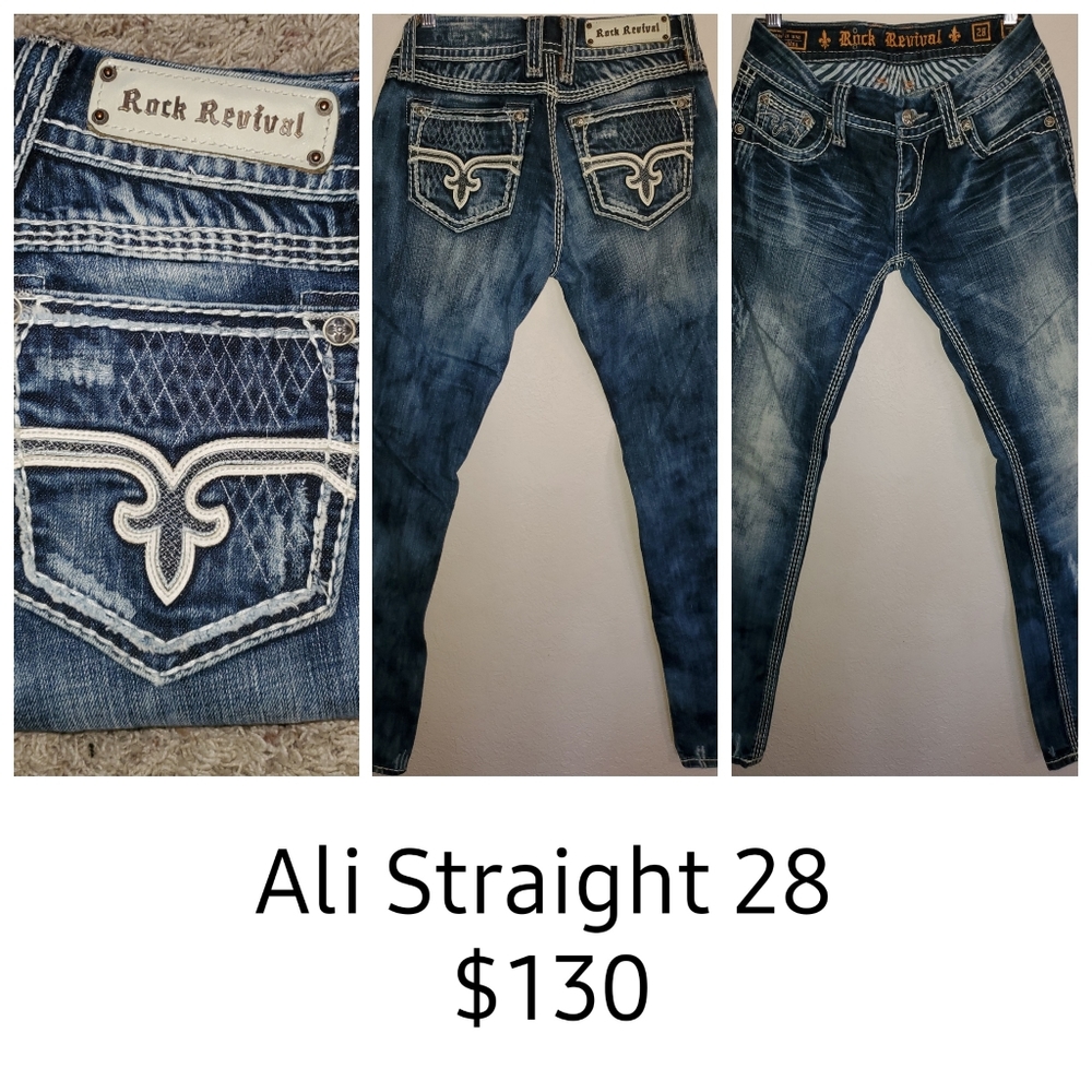 Ali Straight Rock Revival Jeans
